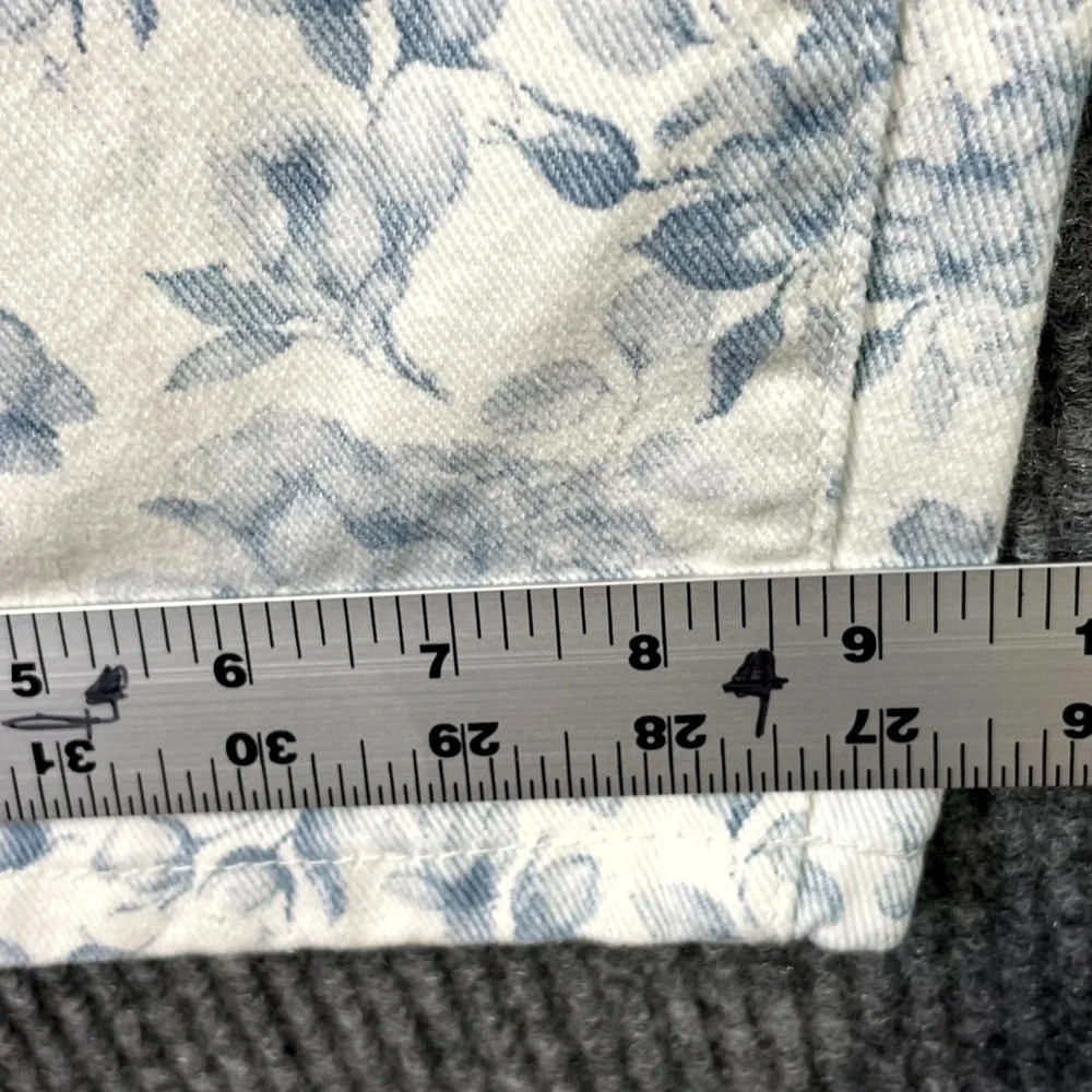 Pink Lily Katie Floral Barrel Jeans Womens 30 Denim Cotton Zip Fly Streetwear